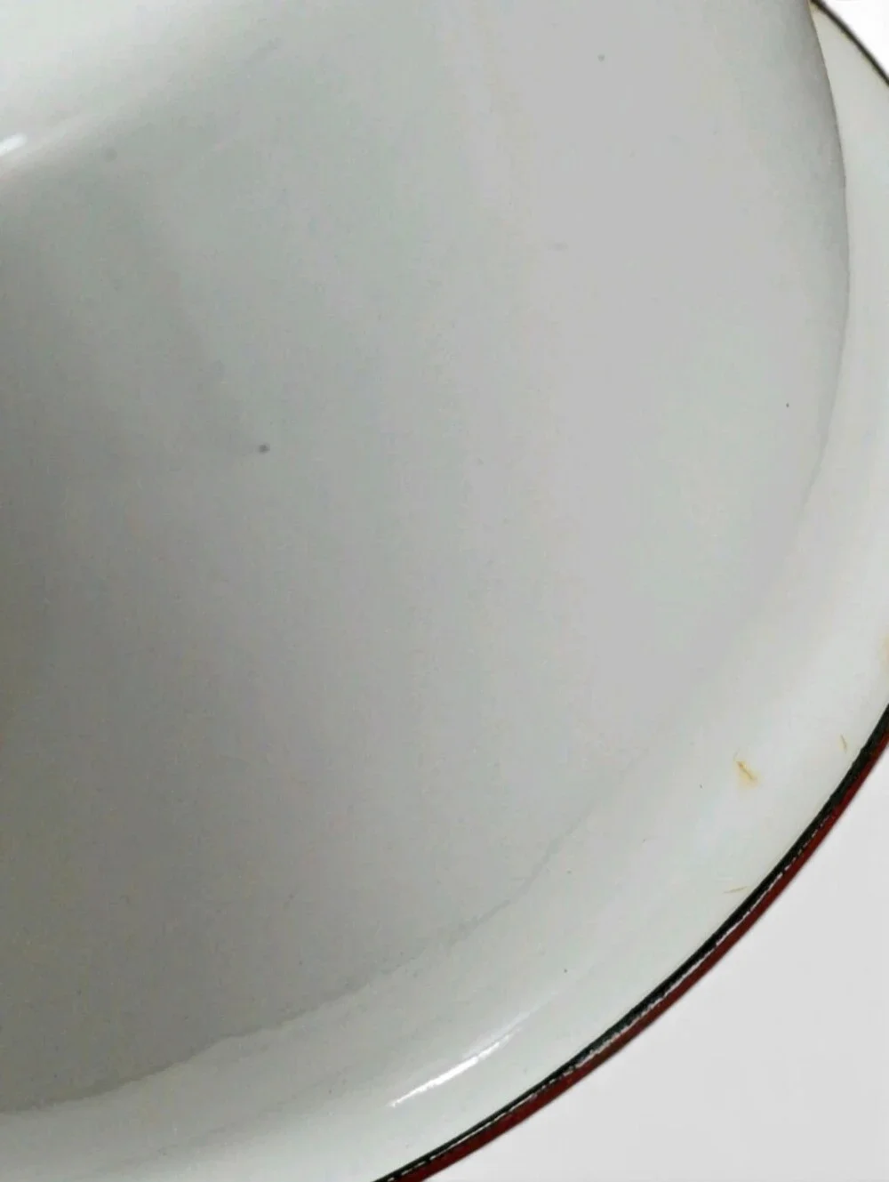 Vintage Red White Enamelware Saucepan Cookware Farmhouse Kitchen Collectible